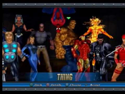 marvel ultimate alliance ps2 characters